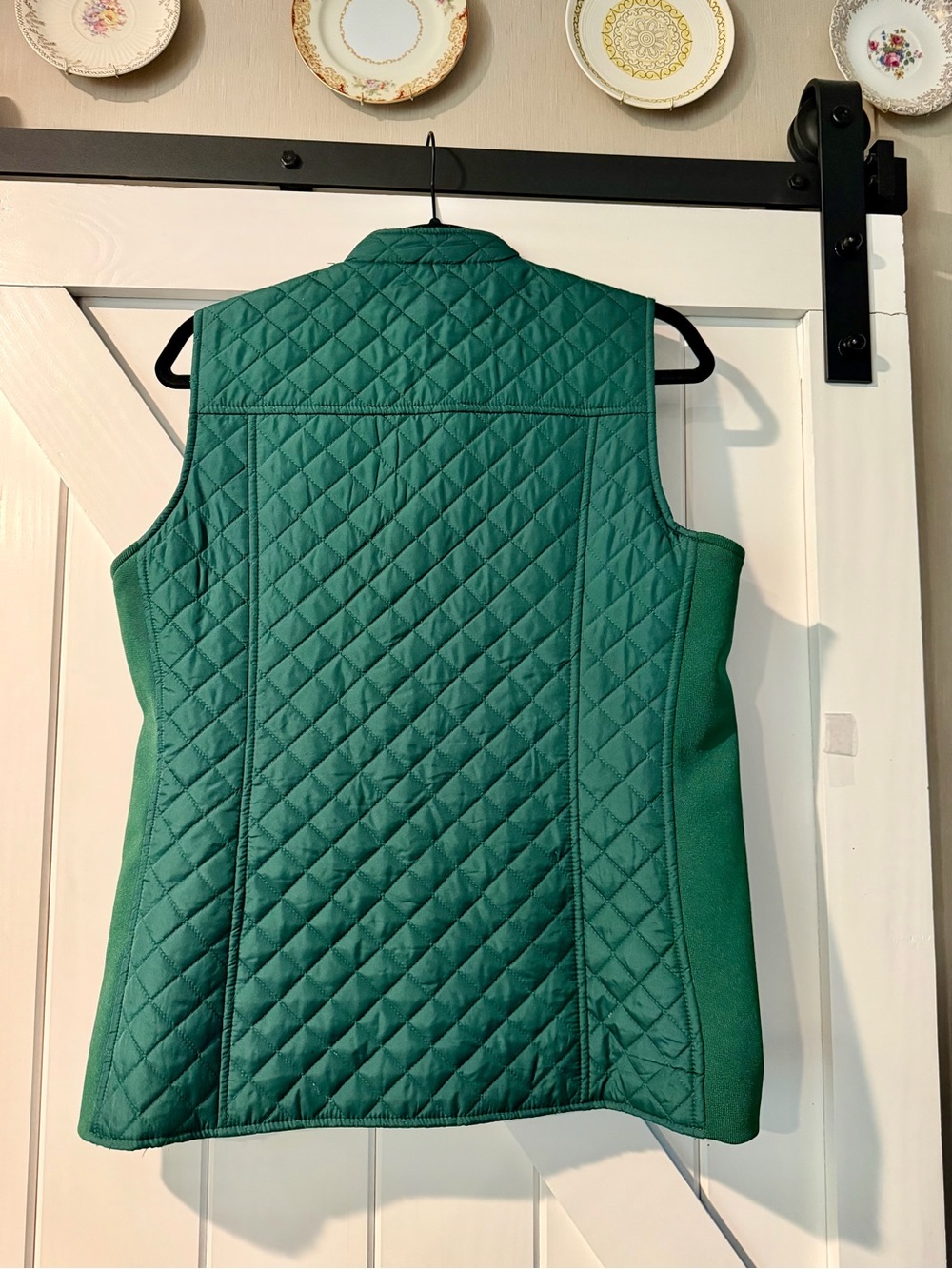 Kim Rodger’s Green Quilted Plain Lined Vest Size M - Picture 5 of 5